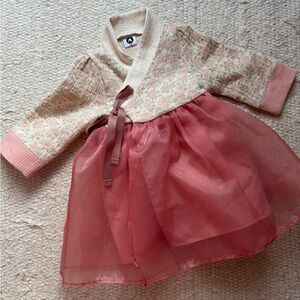 Pink and Cream Baby Hanbok Dress